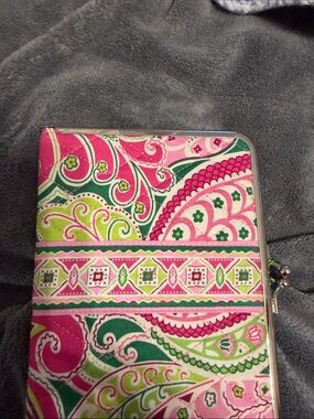 Pink & Green Paisley Zip Wallet